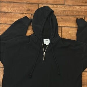 Cozy Black Half-Zip Hoodie